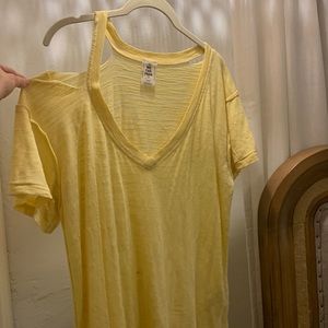 Free people cut out shoulder tee